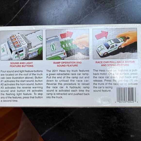 HESS 2011 LTD EDITION COLLECTIBLE TRUCK AND RACE CAR - NIB; UNOPENED; UNUSED - Picture 6 of 6